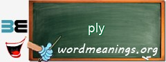 WordMeaning blackboard for ply